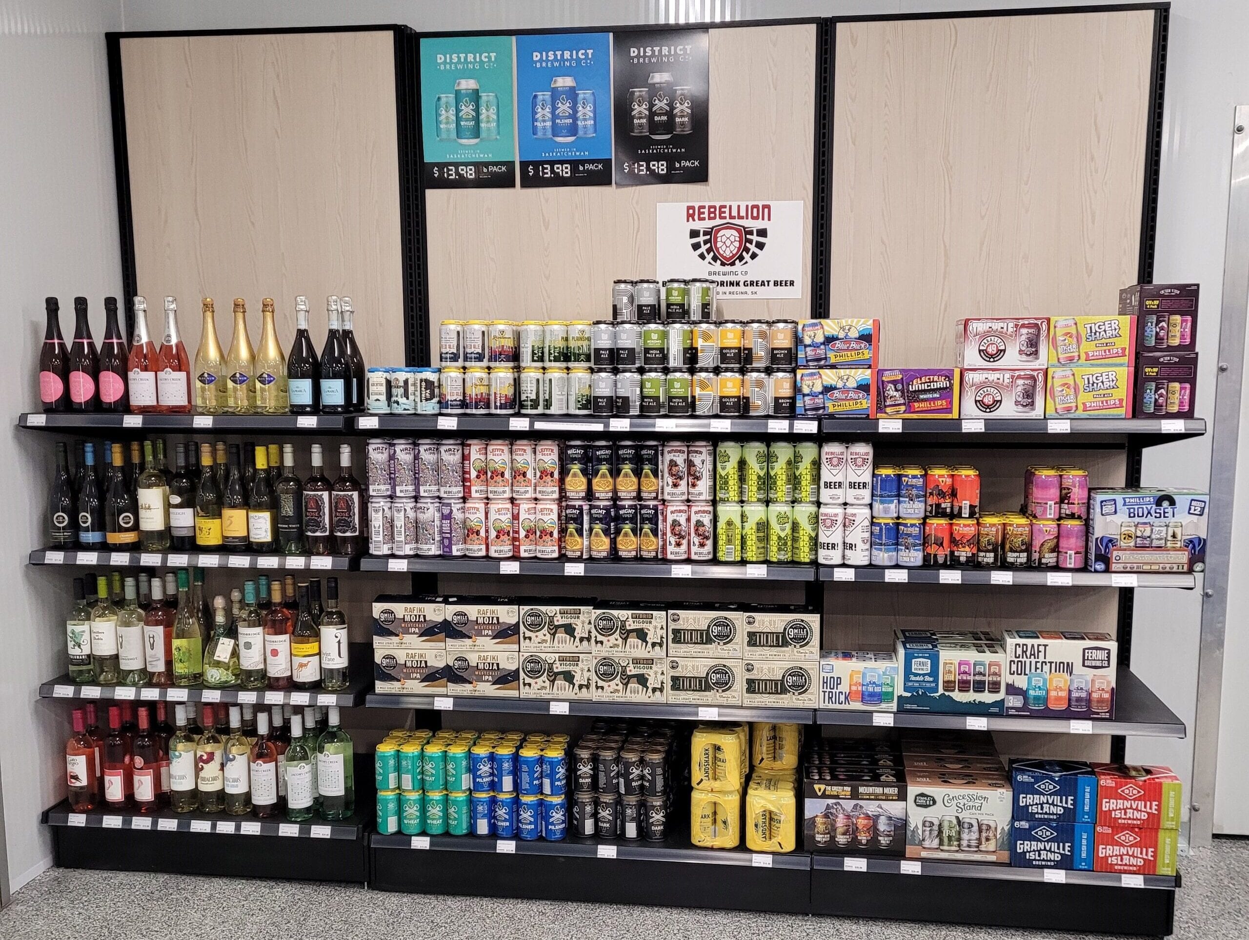 Beer Room Beer and wine section